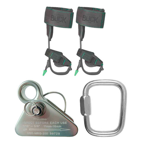 Alum Alloy Aluminum Mini Rope Grab Kit With Polish Quick Link Connectors And Aluminum Tree Climber S