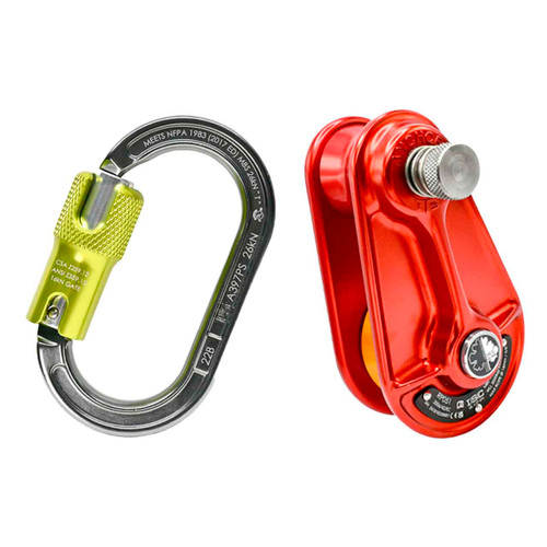 Ftc Compact Rigging Block Alum, Copper ALUMINUM CARABINERS Kit With Red Compact Rigging Block ...
