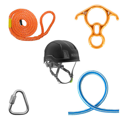 Blue, White 16 St Rope , Sling And Hardware Kit With Black Zenith X2 Safety Helmet