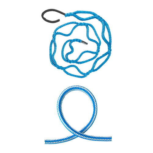 Blue, White 16 Strand Arborist Rope Kit With Blue Adjustable Rigging Block Sling