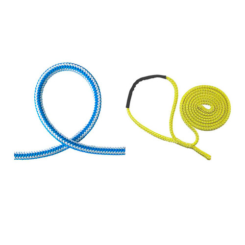 Blue, White 16 Strand Arborist Rope Kit With Yellow Loopie Sling Rope
