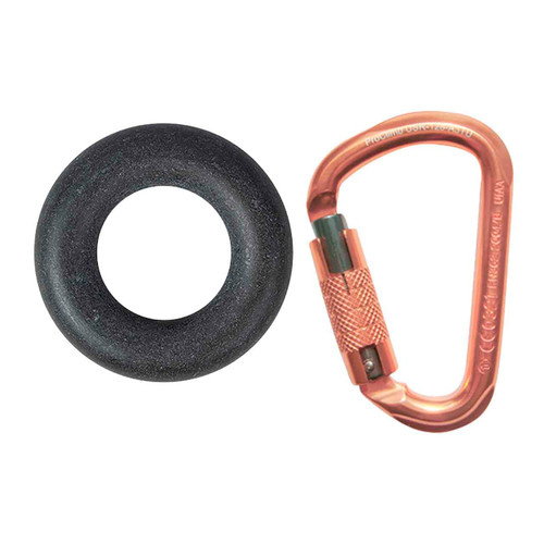 Copper ALUMINUM CARABINERS Kit With Alum Alloy Arborist Aluminum Ring
