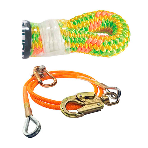 Green, Orange, Yellow Arborist Pro Climbing Rope Kit With Orange All-In-One Flip Line Kit