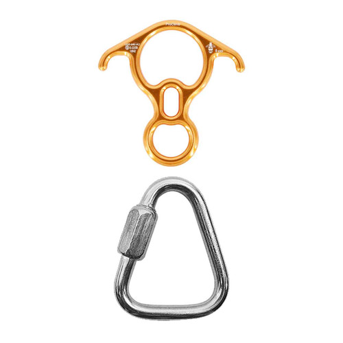 Orange Descenders Kit With Polish Quick Link Connectors