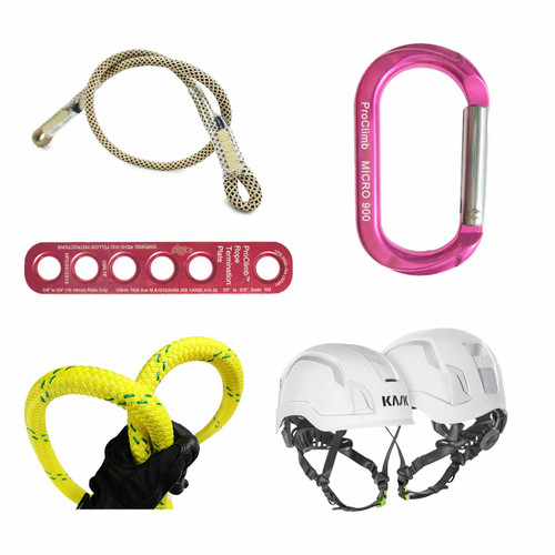 Yellow Matador Bull Rope , LANYARD And Hardware Kit With White Zenith X2 Safety Helmet