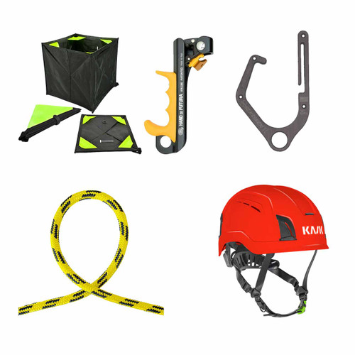 Yellow, Black 24 St Rope , LINE And Hardware Kit With Red Zenith X Air Safety Helmet