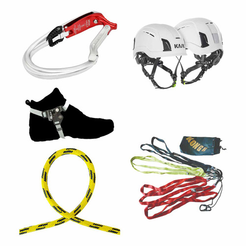 Yellow, Black 24 St Rope , LINE And Hardware Kit With White Zenith X Air Safety Helmet