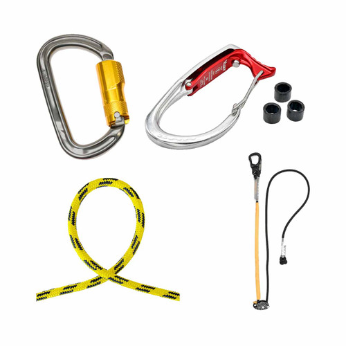 Yellow, Black 24 St Rope And LANYARD Kit With CARABINERS And Mega Gate Vault Kit