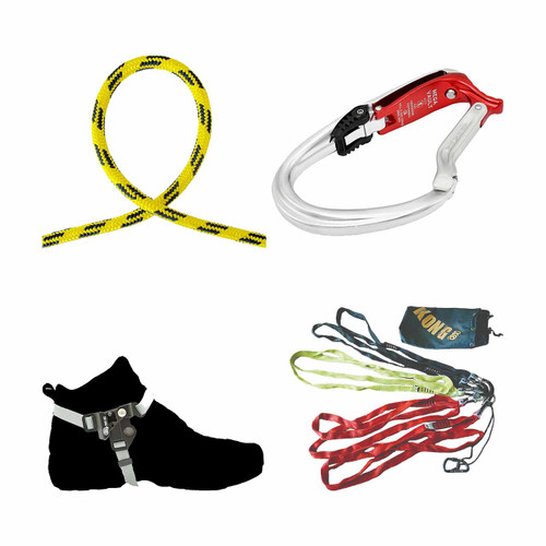 Yellow, Black 24 St Rope And LINE Kit With Futura Foot Clamp And Wire Gate Vault Kit
