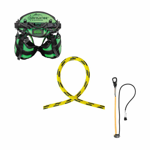Yellow, Black 24 Strand Arborist Rope Kit With Black, Orange Trimmer Adjustable Lanyard And Small, 2