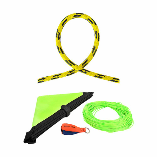 Yellow, Black 24 Strand Arborist Rope With Throw Line Kit