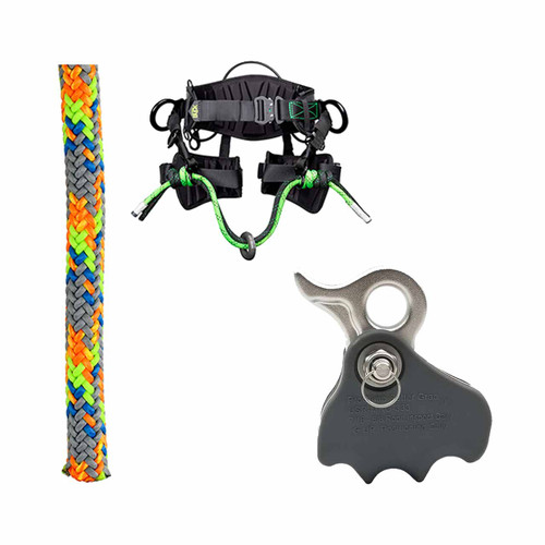 Ash Tachyon Ash Climbing Rope Kit With Alum Alloy Better Grab Removable Rope Grab And Medium, 32" - 