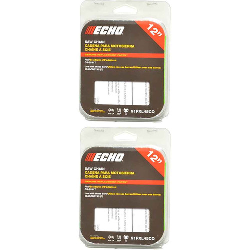 91PXL45CQ - CHAINSAW CHAIN BY ECHO - 91PXL AdvanceCut,  PITCH 3/8" LP, 12" BAR, 0.050" GAUGE, 45 DL 
