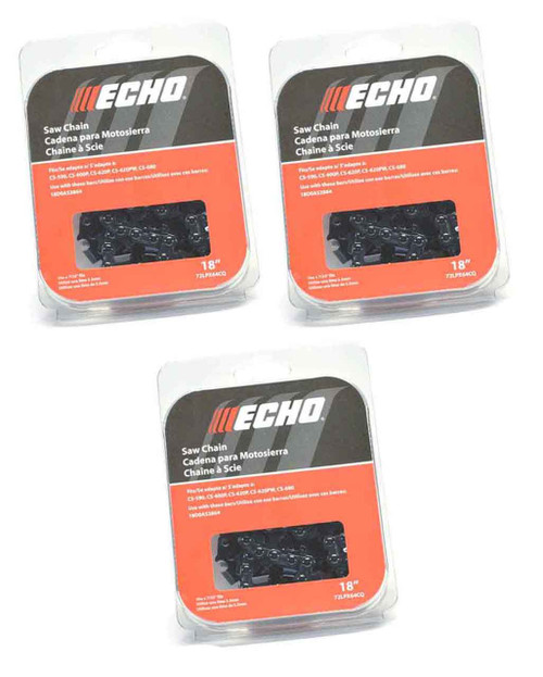 72LPX64CQ - CHAINSAW CHAIN BY ECHO - 72LPX PowerCut,  PITCH 3/8", 18" BAR, 0.050" GAUGE, 64 DL - 3 P