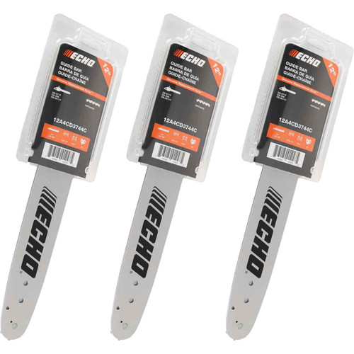 12A4CD3744C - GUIDE BAR BY ECHO - A4CD Bajo Rebote,  PITCH 3/8" LP, 12" BAR, 0.050" GAUGE, 44 DL - 3