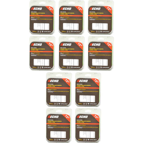 CHAINSAW CHAIN BY ECHO  91PXL AdvanceCut,  PITCH 3/8" LP, 12" BAR, 0.050" GAUGE, 45 DL  PK10