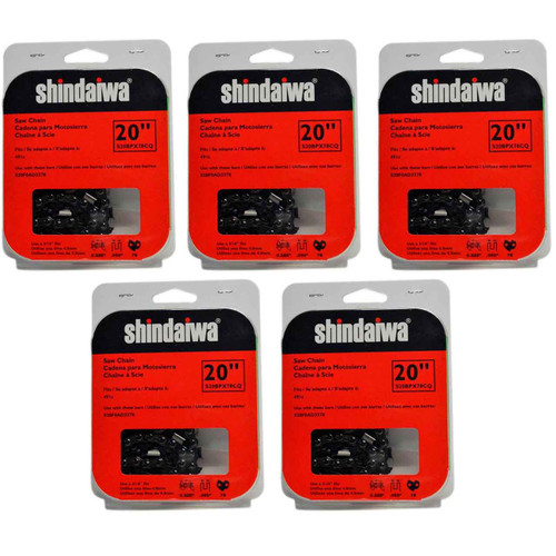 CHAINSAW CHAIN BY SHINDAIWA  20BPX ControlCut,  PITCH 0.325", 20" BAR, 0.050" GAUGE, 78 DL  5 PACK