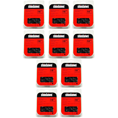 CHAINSAW CHAIN BY SHINDAIWA  91PX AdvanceCut,  PITCH 3/8" LP, 16" BAR, 0.050" GAUGE, 57 DL  10 PACK