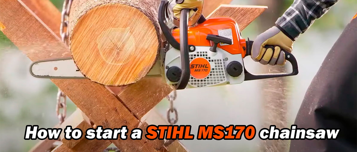 How To Start A Stihl MS 170 Chainsaw - CHAINSAW PARTS