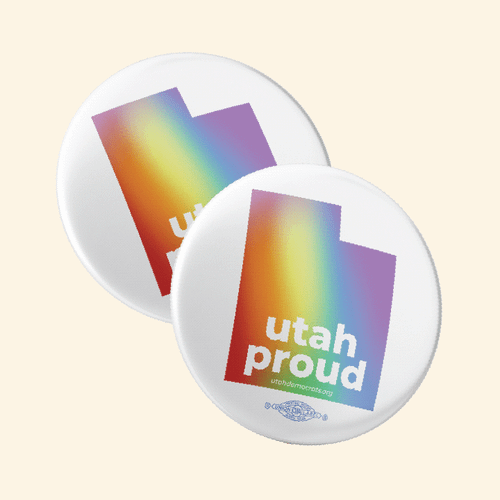 Utah Proud (2.25" Mylar Button -- Pack Of Two!)