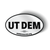 UT DEM (4" x 2" Vinyl Sticker -- Pack of Two!)