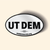 UT DEM (4" x 2" Vinyl Sticker -- Pack of Two!)