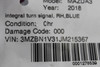 Right Passenger Side View Blue Door Mirror Fits 2017-2018 MAZDA 3 OEM #44362 BACR69121A