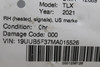 Right Passenger Side Black Gray Door Mirror Fits 2021 ACURA TLX OEM #45585 76200TGVA01ZD