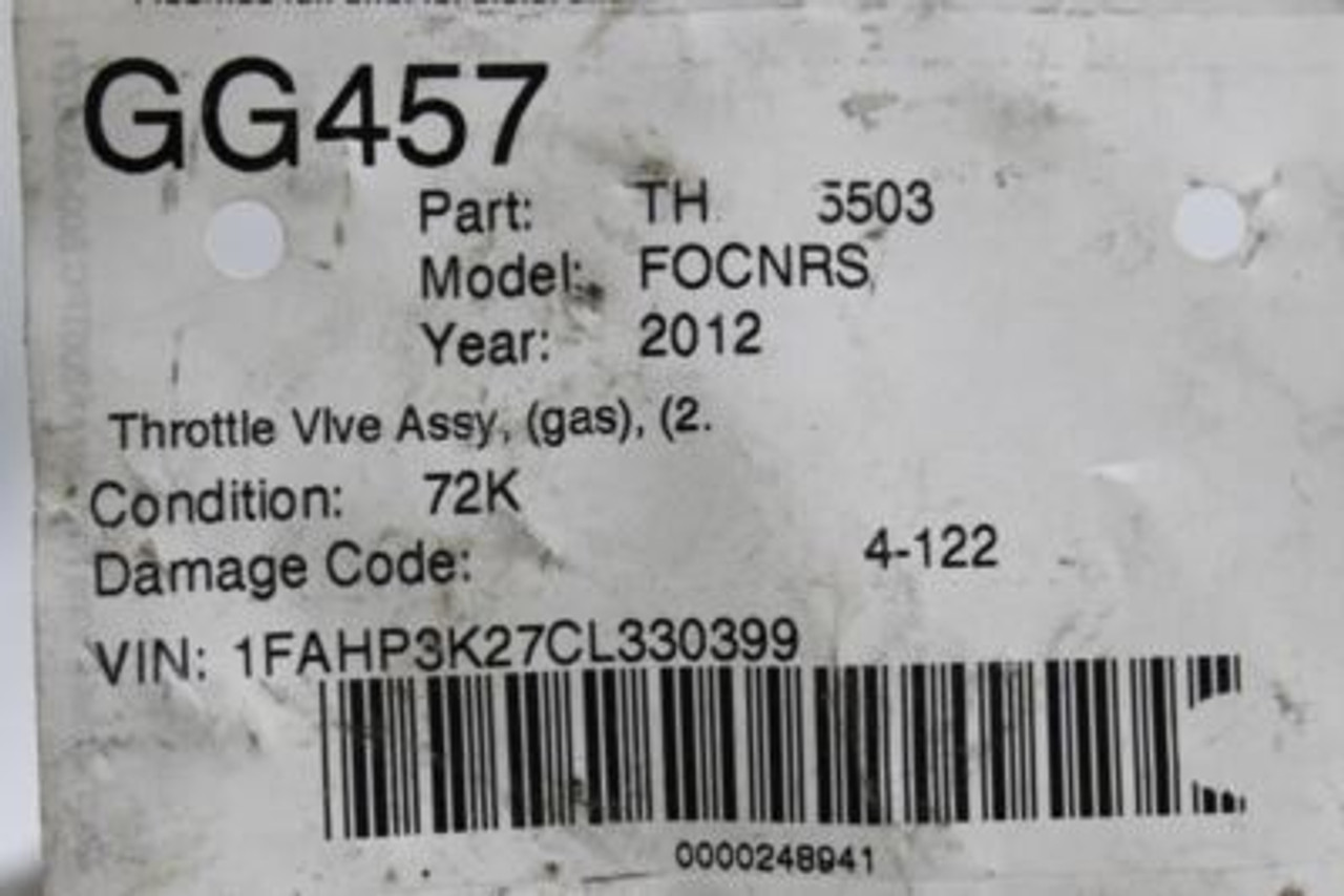 Throttle Body Throttle Valve Assembly 2.0L Fits 13-18 TAURUS 13390 0280750585