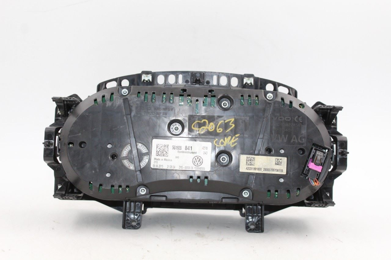 Speedometer Cluster Hatchback Base Engine MPH 95K Miles 2015-2016 GOLF #34846 5G1920841 high resolution2