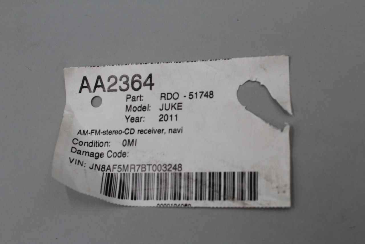 2011 NISSAN JUKE AM/FM RADIO CD PLAYER RECEIVER WITH NAVIGATION 25915ZT51E OEM high resolution2 2011 NISSAN JUKE AM/FM RADIO CD PLAYER RECEIVER WITH NAVIGATION 25915ZT51E OEM high resolution2