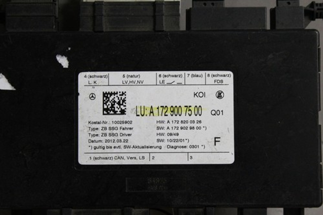 12 13 14 MERCEDES CLS550 FRONT LEFT SEAT CONTROL MODULE A1729007500 OEM 12 13 14 MERCEDES CLS550 FRONT LEFT SEAT CONTROL MODULE A1729007500 OEM