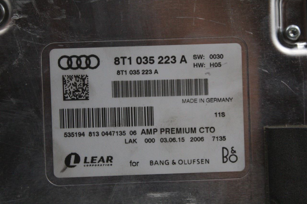 Audio Equipment Radio VIN Fp 7th And 8th Digit Fits 13-17 AUDI Q5 42512 8T1035223A