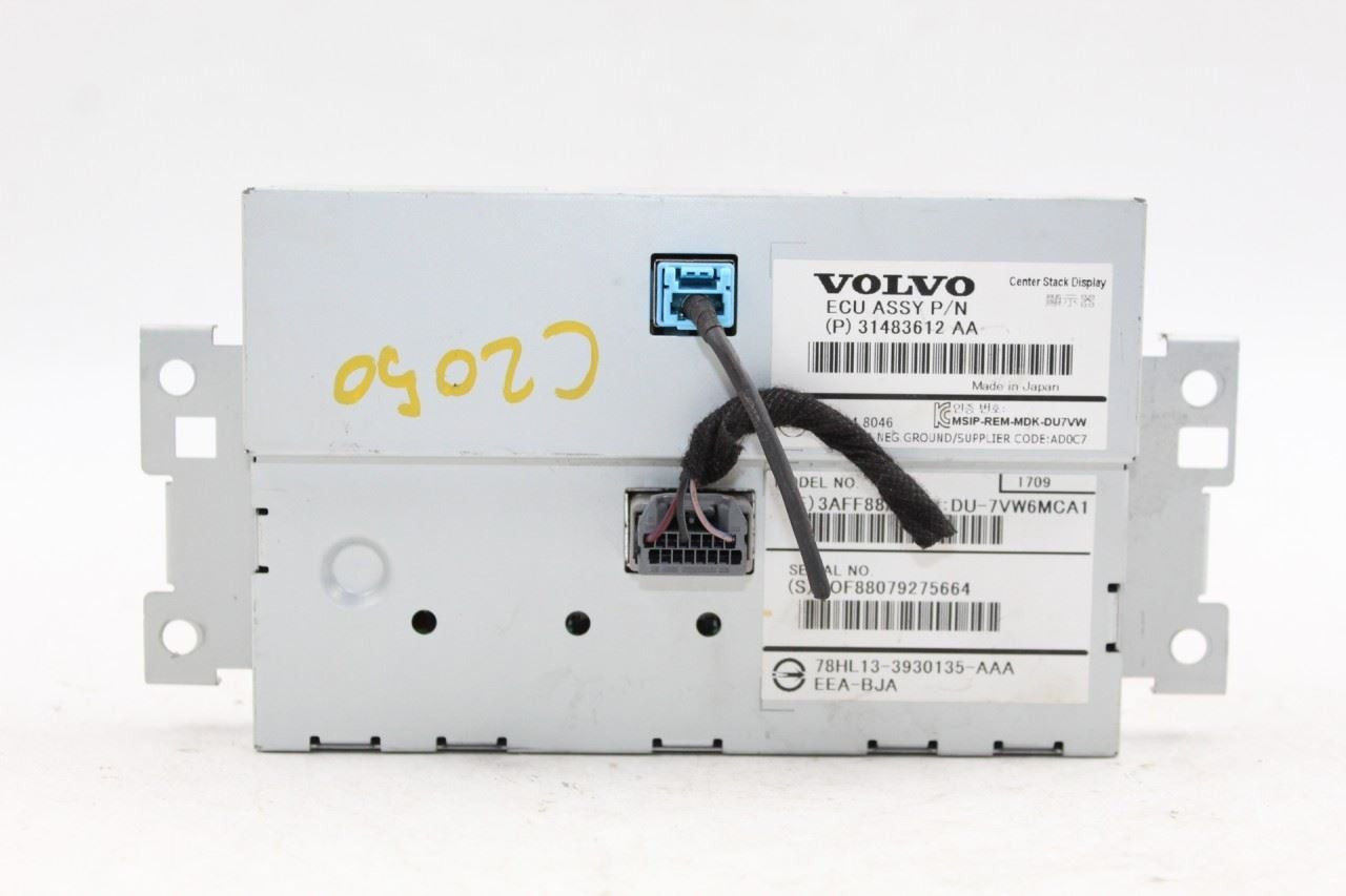 Info-GPS-TV Screen 7" Display Center Dash Mounted Fits 15-18 VOLVO S60 35327 31483612AA