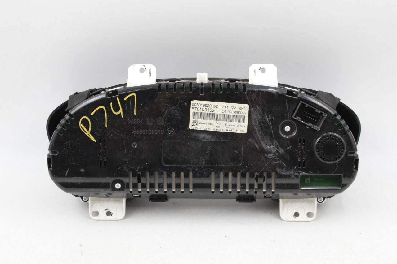 Speedometer Cluster 38K Miles Fits 2017 MASERATI GHIBLI OEM #43305 670100152