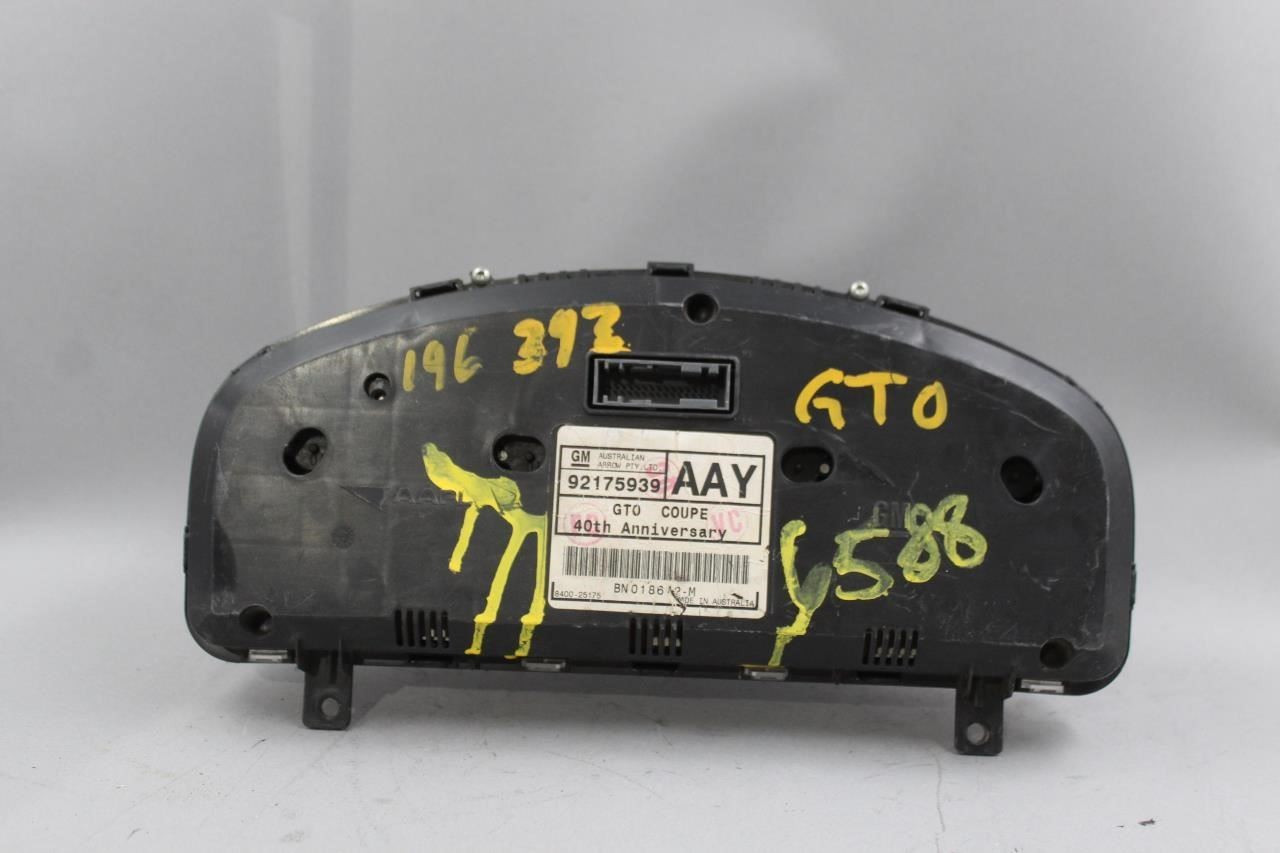 Speedometer Cluster Fits 2004 PONTIAC GTO OEM #43889 92175939