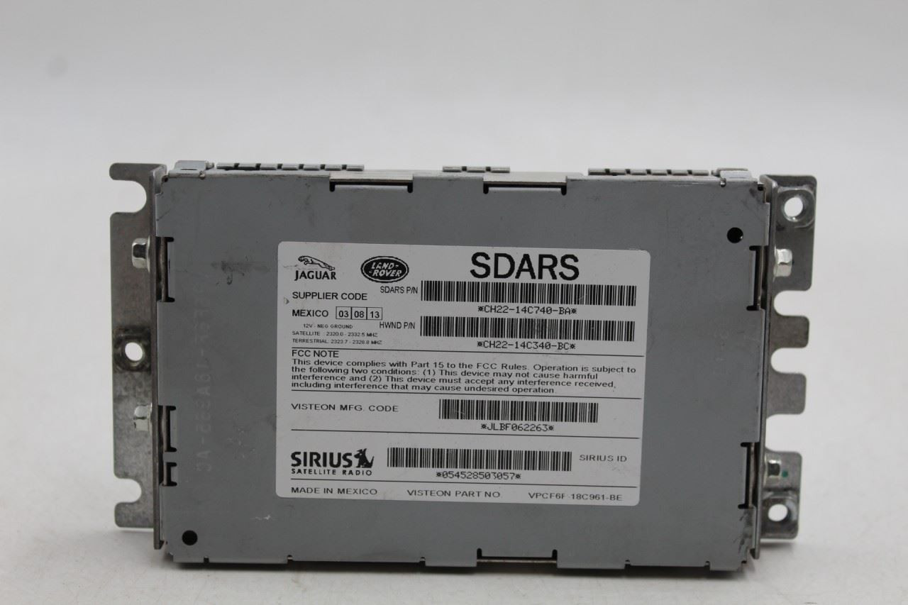 Audio Equipment Radio Receiver Satellite Trunk Mounted 14-17 JAGUAR XF OEM 44622 C2D27435, C2D25868, CH2218C963BB, CH2214C740BA