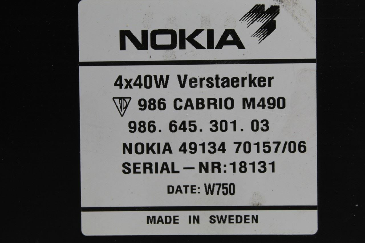 Audio Equipment Radio Amplifier Fits 1997-2000 PORSCHE BOXSTER OEM #44626 98664530103, 98664530103, 98664530102