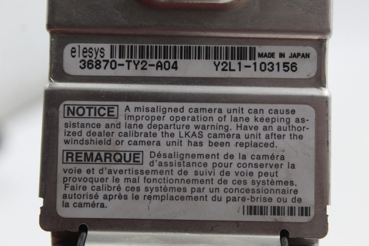 Camera Windshield Mounted Cruise Control FWD VIN 9 8th Digit 2014-15 RLX #45412 36870TY2A04, 36870TY2A04