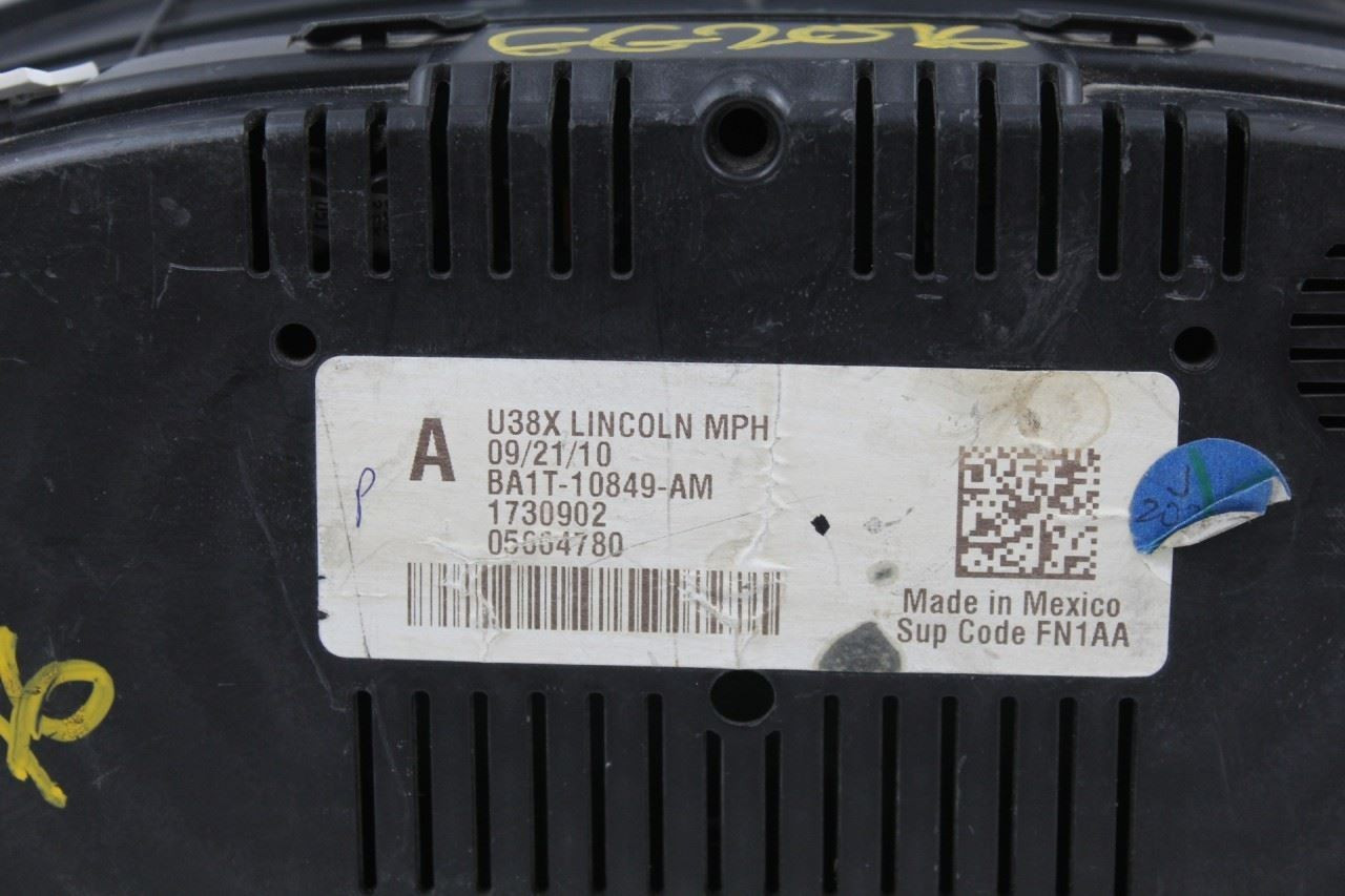Speedometer Cluster MPH  Thru Ap 64K Miles Fits LINCOLN 2011 MKX OEM #36669 BA1T-10849-AM high resolution2