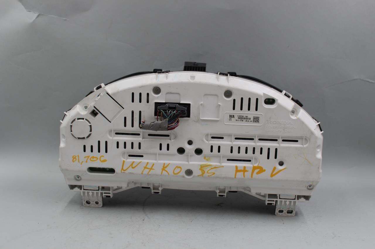 Speedometer Cluster 82K MPH With Fog Lamps CVT Fits 2016-18 HONDA HR-V OEM 34565 78100-T7W-A020-M1
