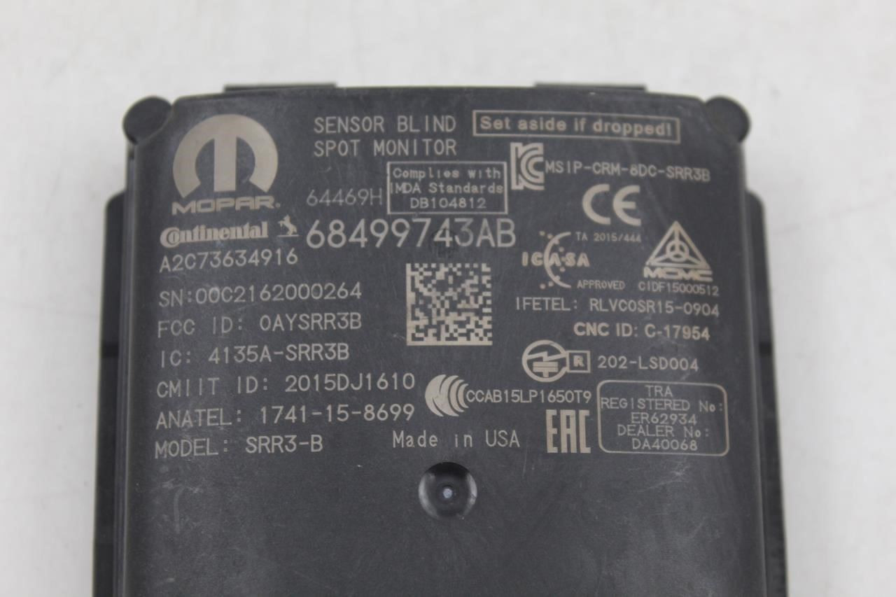 Camera/Projector Radar Unit Blind Spot Alert 2021 JEEP GRAND CHEROKEE OEM #33459 68499743AB high resolution2