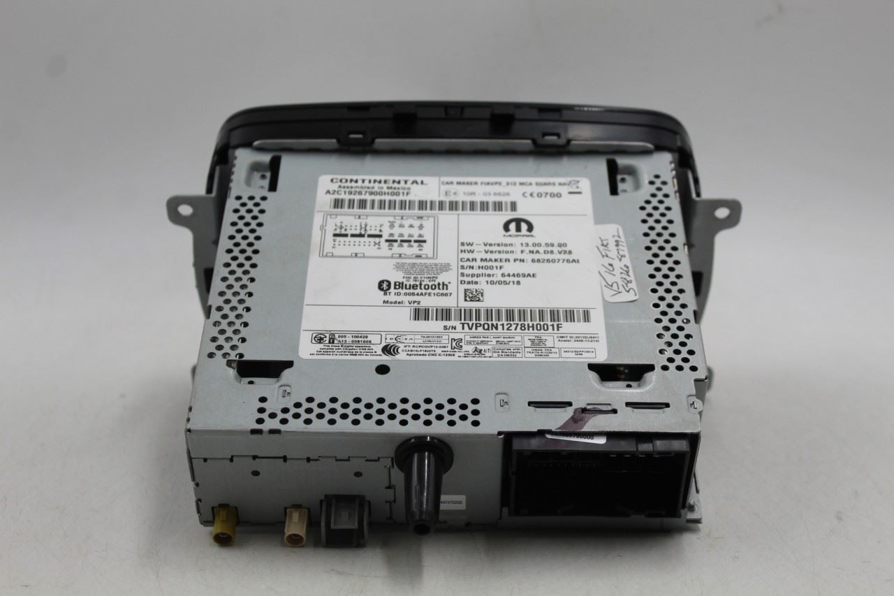 500 FIAT  2018 Audio Equipment Radio OEM #45783 68260776AL