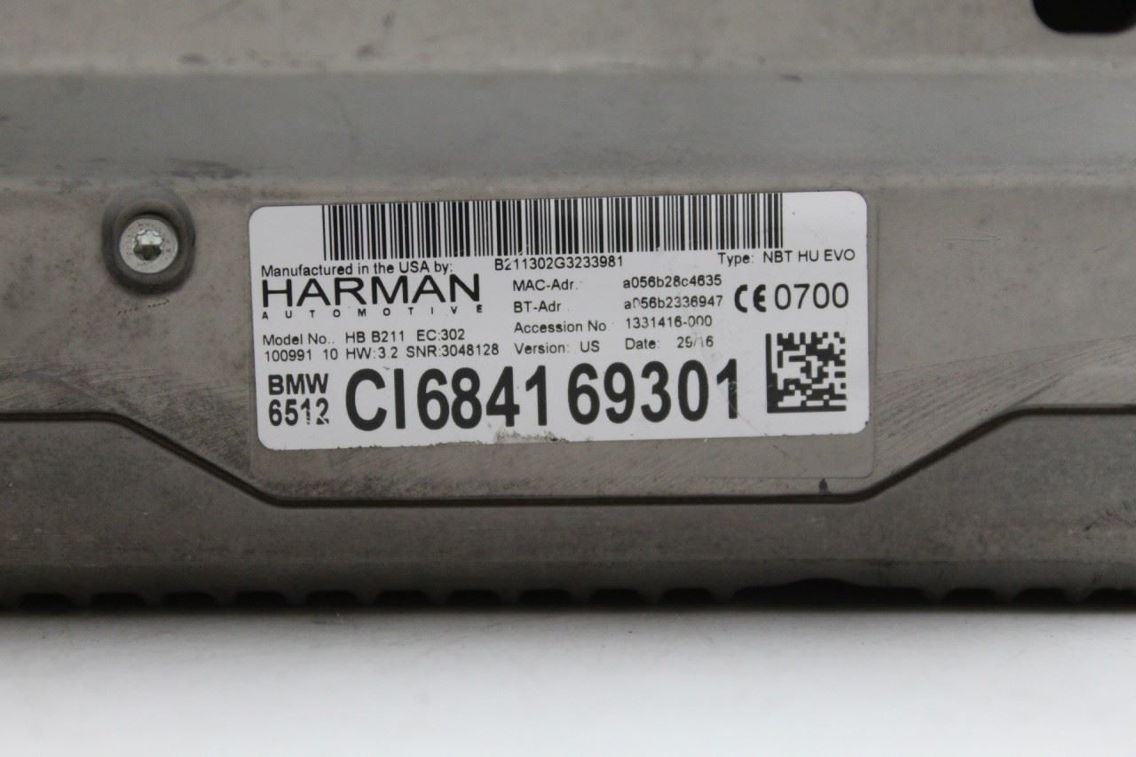 Audio Equipment Radio Am-fm-cd-receiver 2 Din Fits 2017-2021 BMW 330I OEM #46408 65125A472B5, 65129867504, 65128794123, 65128780777