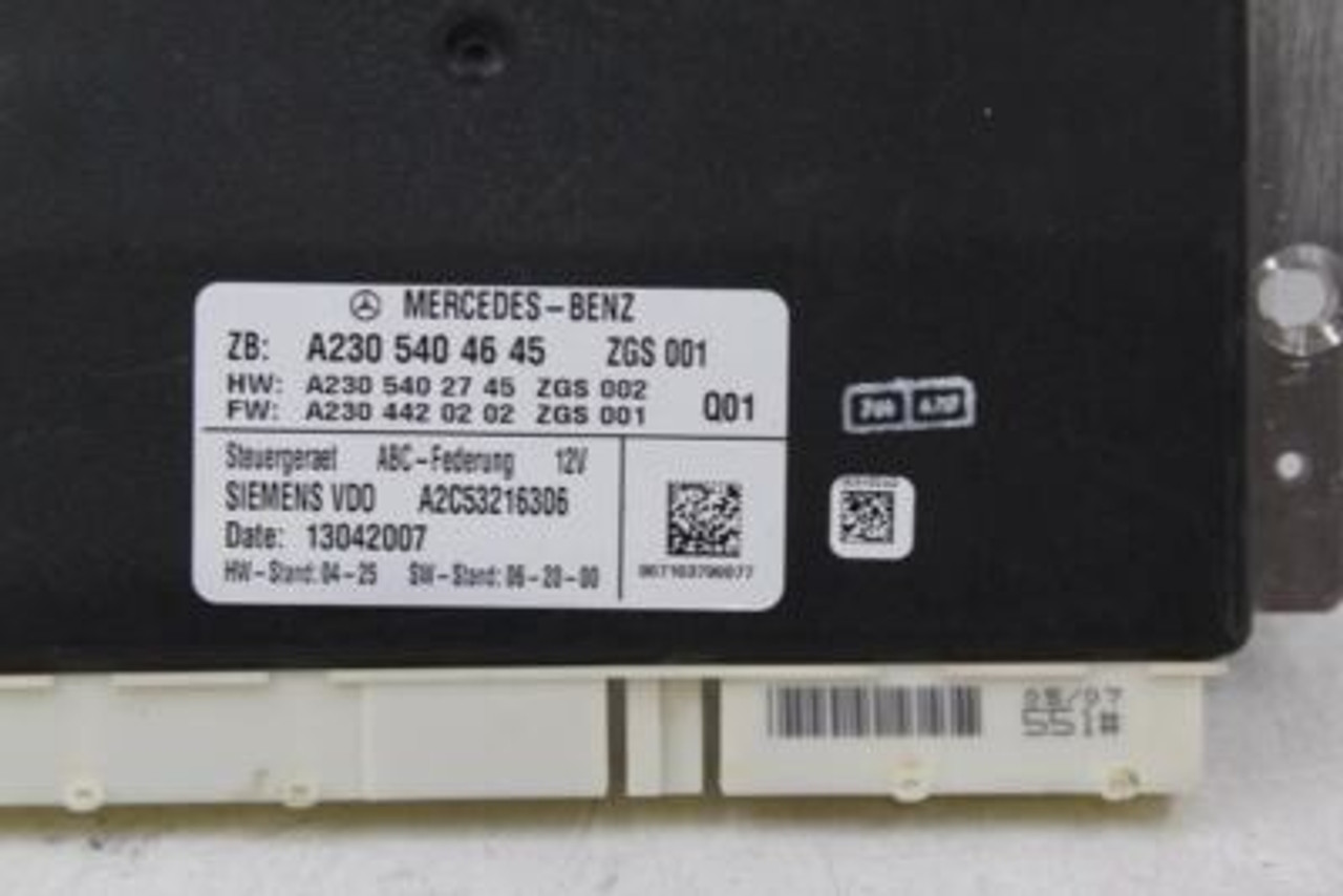 Chassis ECM 230 Type Suspension Fits 2007-2008 MERCEDES SL550 OEM #26642 A2305404645