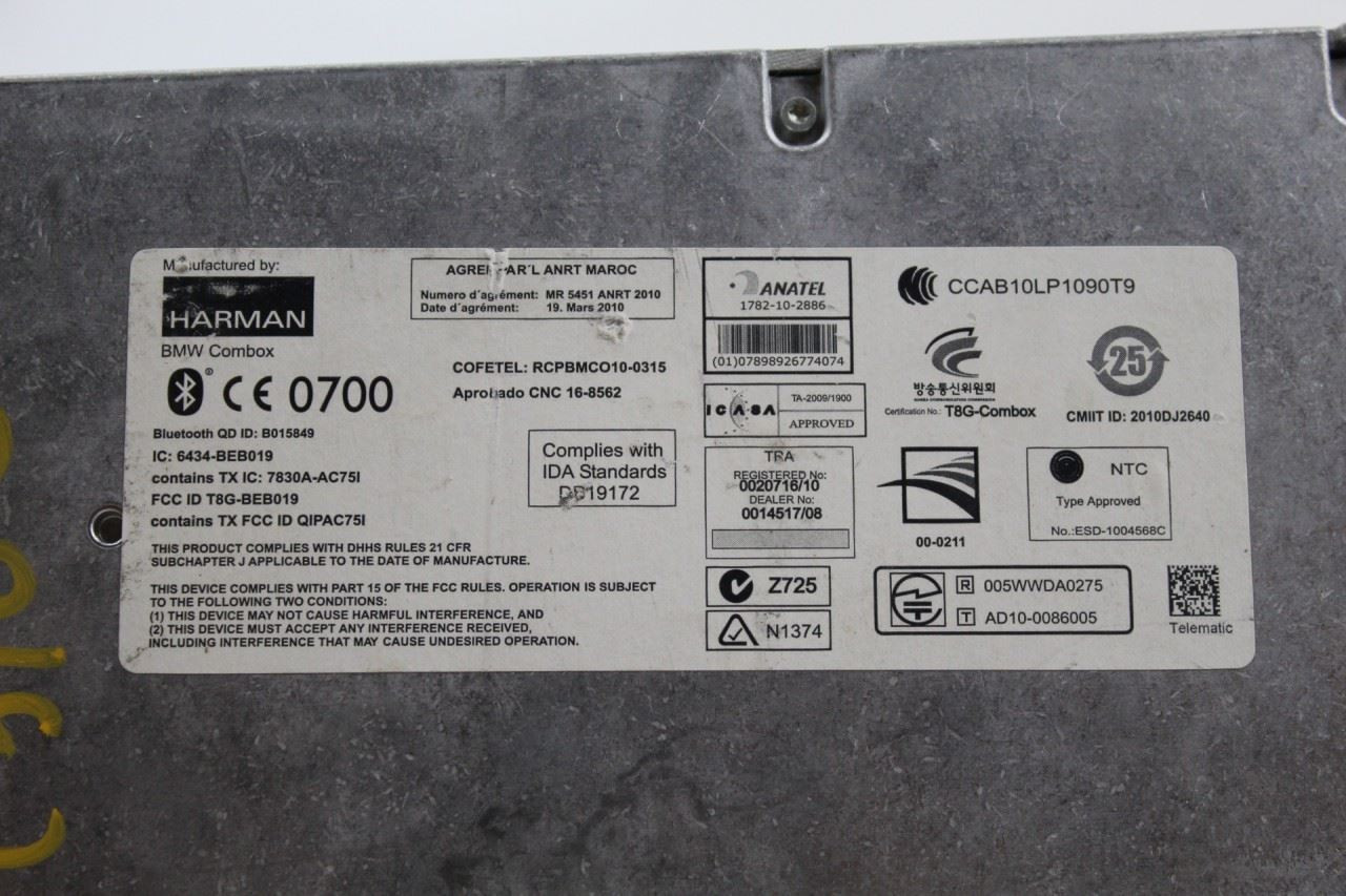 Chassis ECM Communication Telematics Control Unit Fits 2010-13 BMW X5 OEM #46926 84109257163