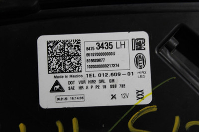 Driver Left Headlight Halogen Opt T4A 2018-2021 EQUINOX OEM #36803 84753435, 84428283 high resolution2