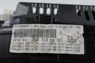 Speedometer 212 Type Sedan E350 Fits 2010 MERCEDES E-CLASS OEM #18267 A2129005903