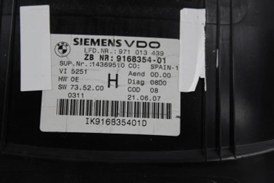 Speedometer 103K Miles MPH Adaptive Cruise Fits 2007-2013 BMW 3351i OEM #23249 62109168354, 9168354-01 high resolution2