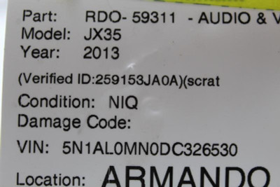 Audio Equipment Radio Receiver Fits 14-16 INFINITI QX60 14666 259153JA0A high resolution2